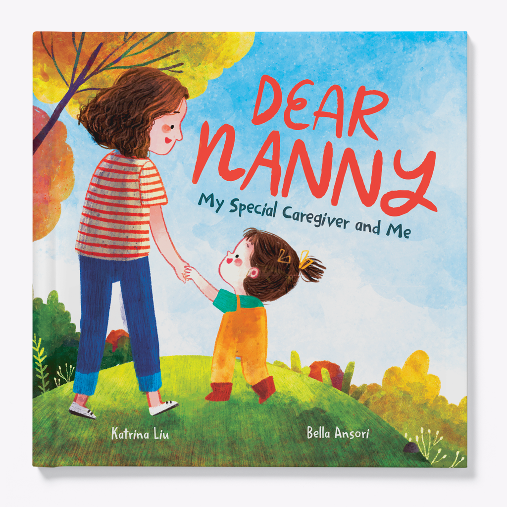 Book cover of 'Dear Nanny' with illustration of a woman and child holding hands outdoors.