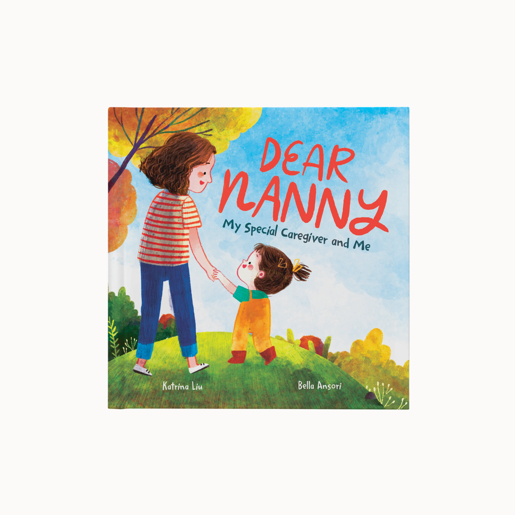 Book cover of 'Dear Nanny' with illustration of a woman and child holding hands outdoors.
