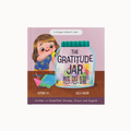 Children's book titled 'The Gratitude Jar' with a girl and jar illustration on a pink background.