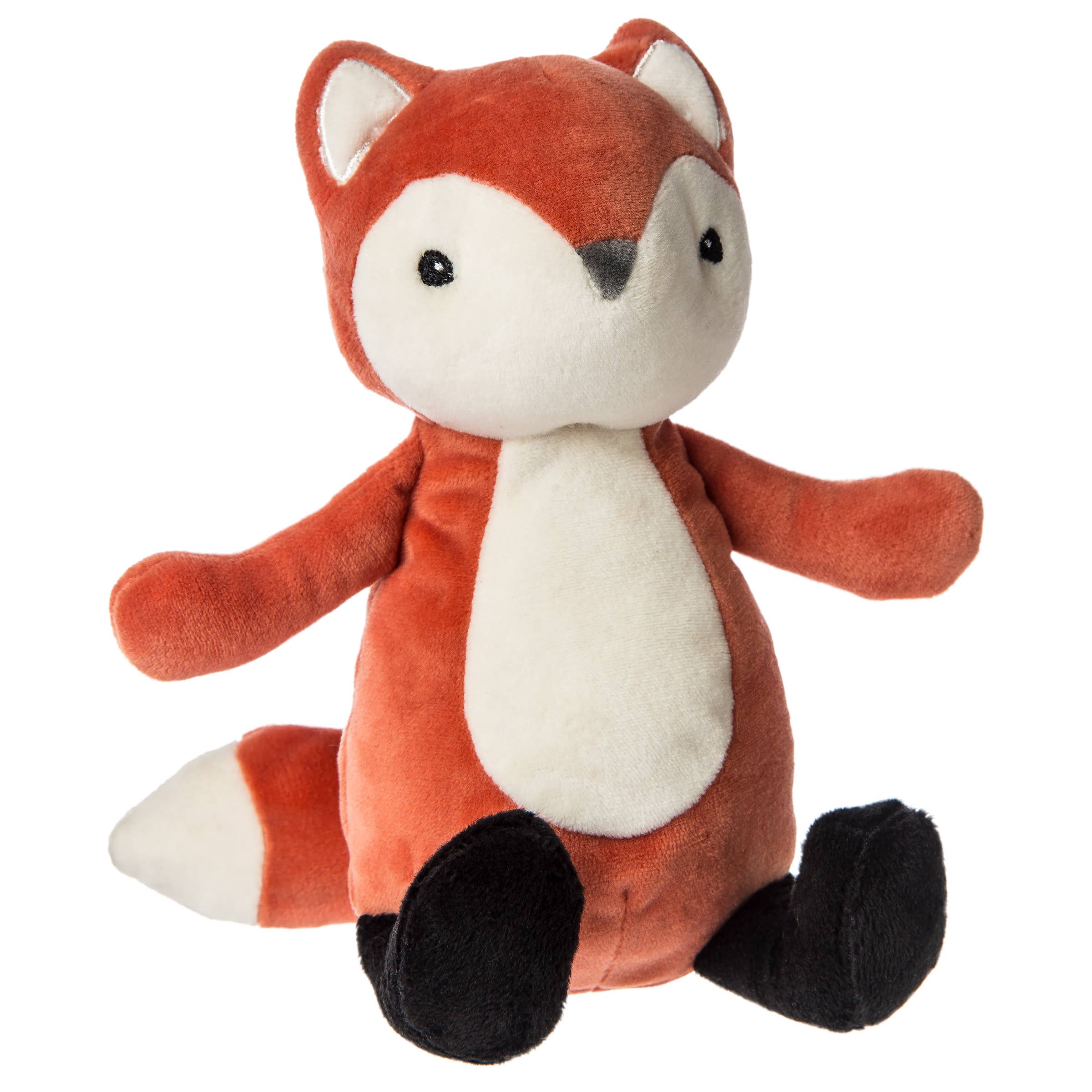 Plush fox toy on a white background