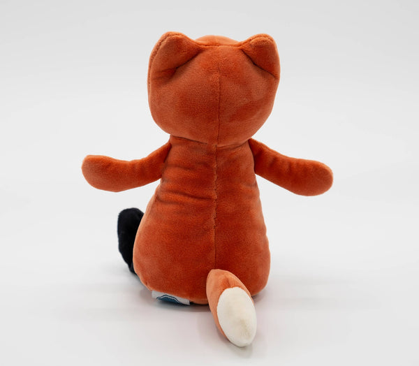 Plush toy cat on a white background