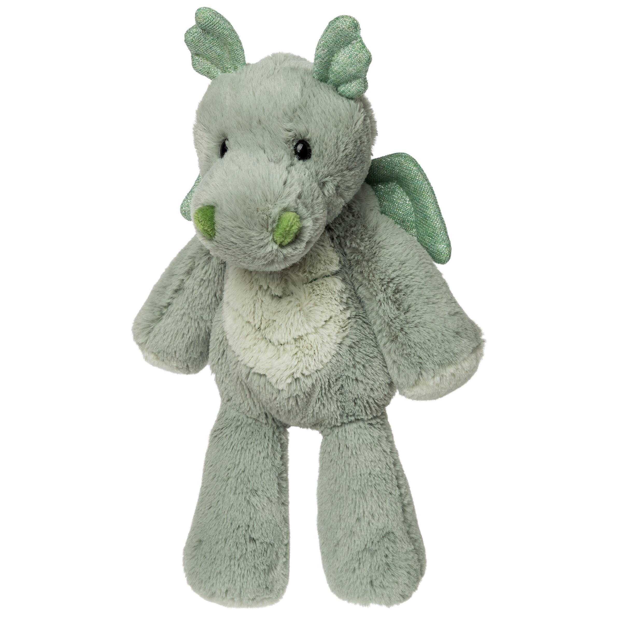 Plush dragon toy on a white background
