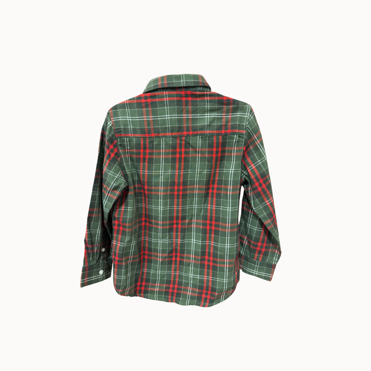 Mayoral - Red and Green Plaid Shirt - Size 3
