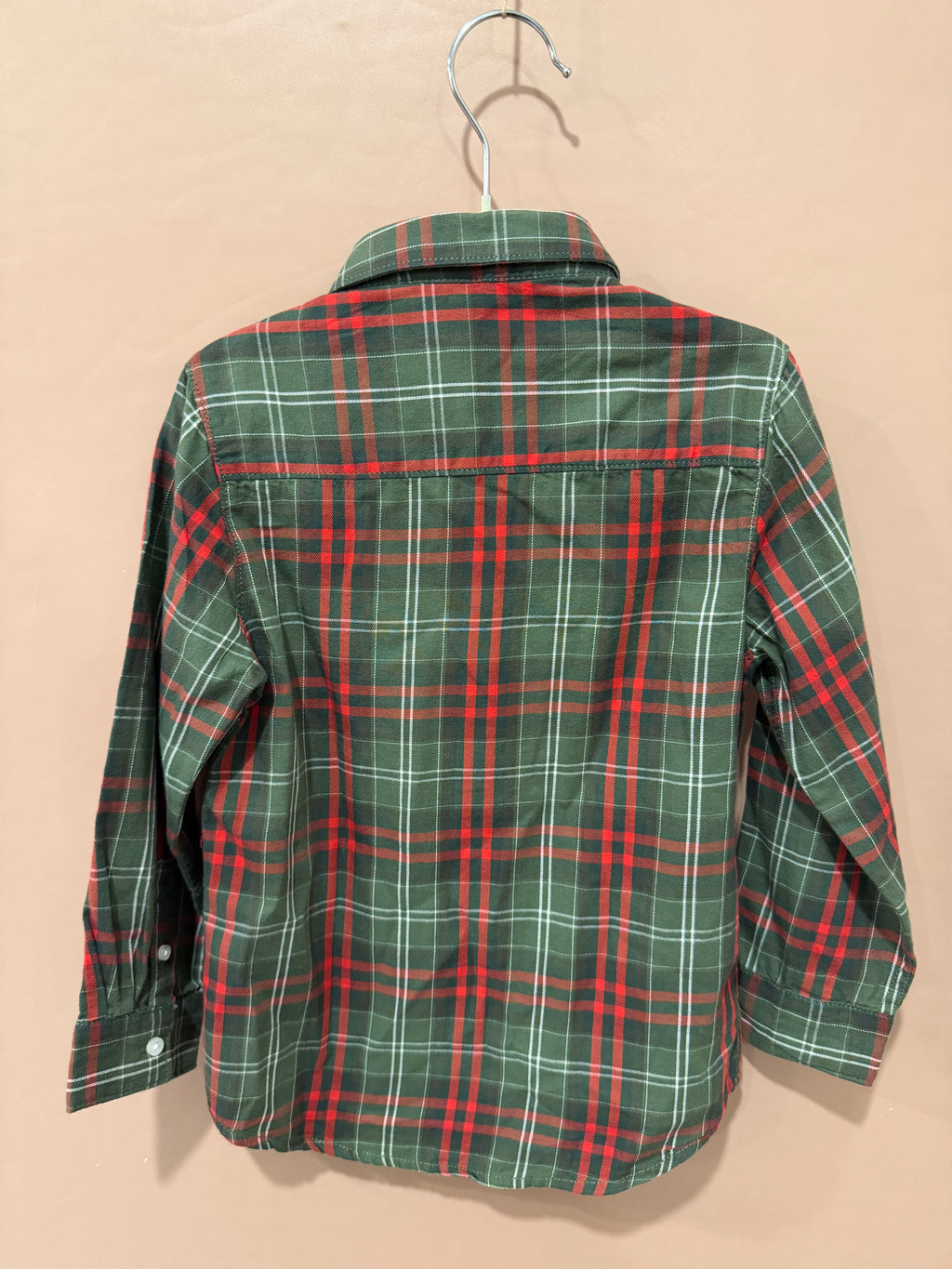 Mayoral - Red and Green Plaid Shirt - Size 3