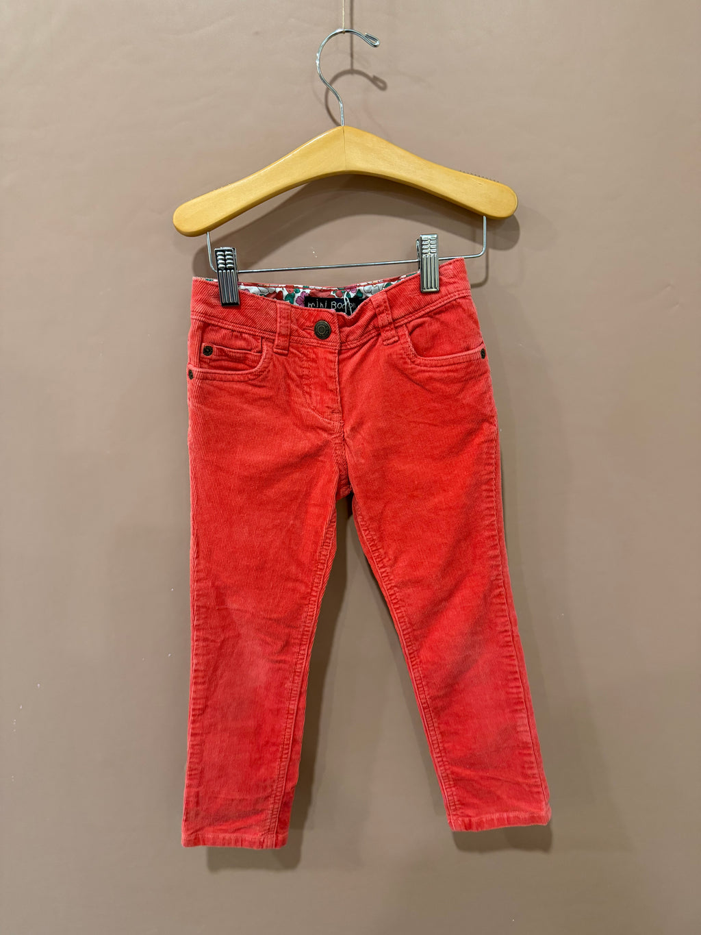 Mini Boden - Coral Corduroy Pants - 5Y