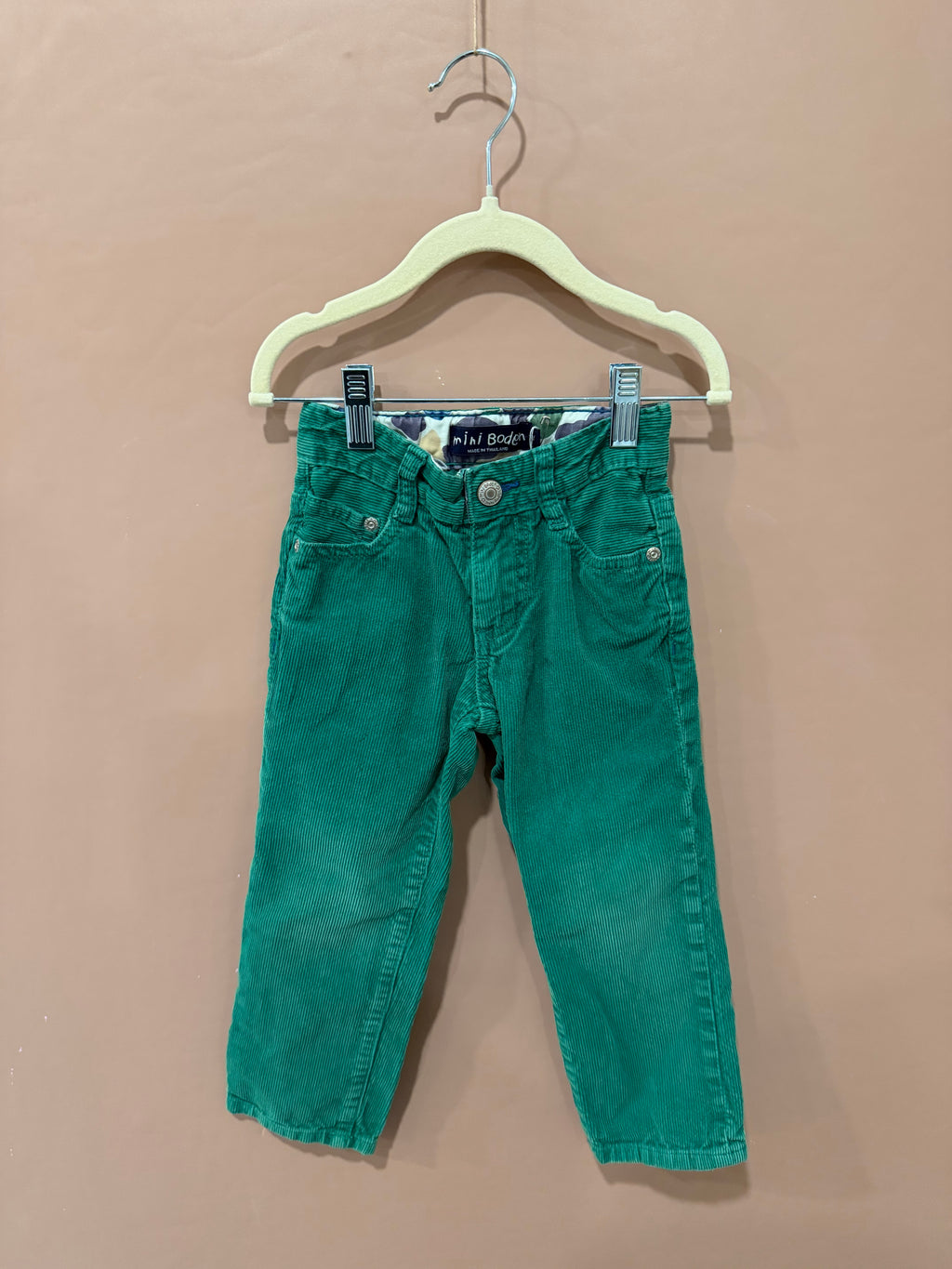Mini Boden - Green Corduroy Pants - 3Y