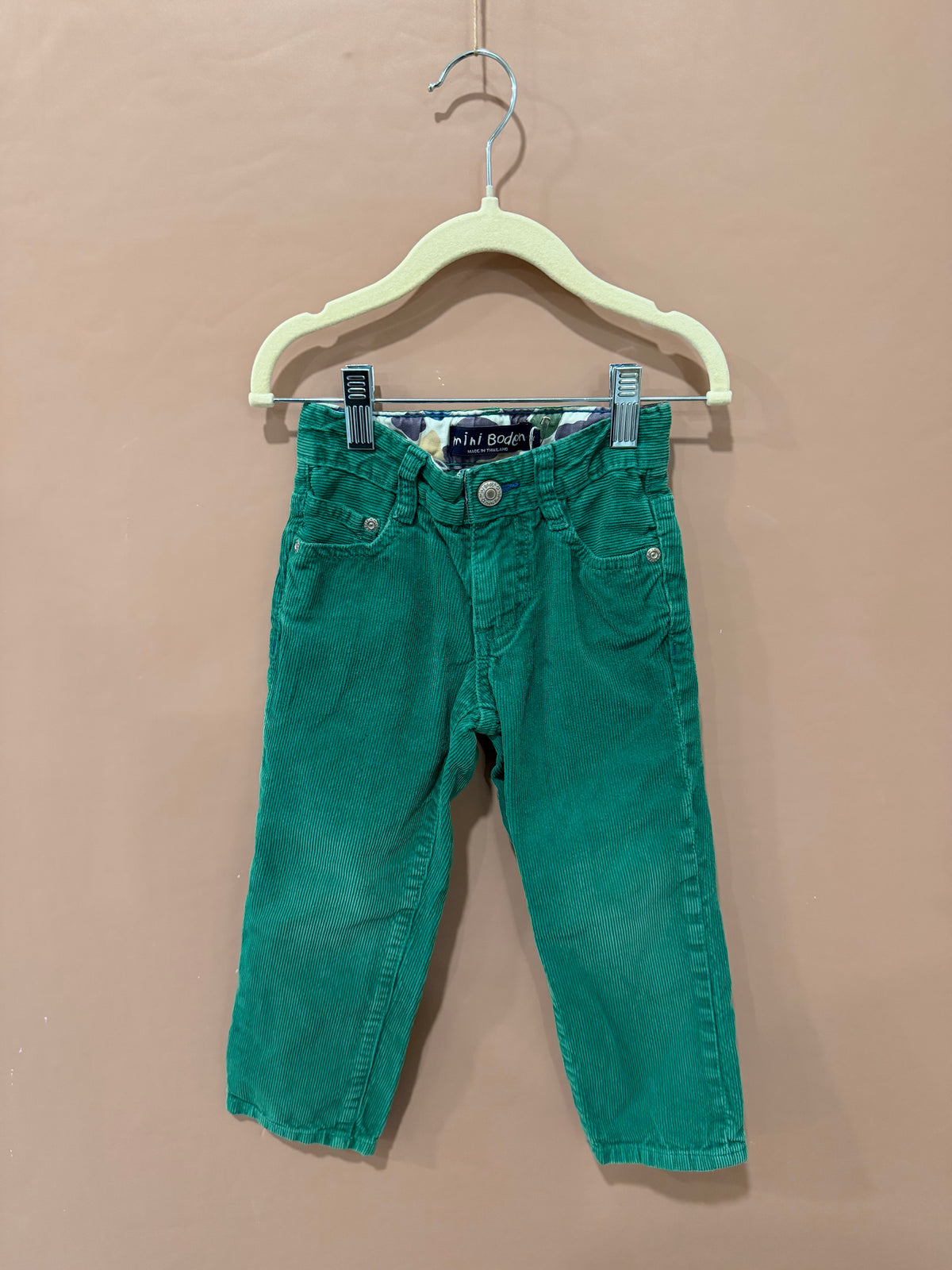 Mini Boden - Green Corduroy Pants - 3Y