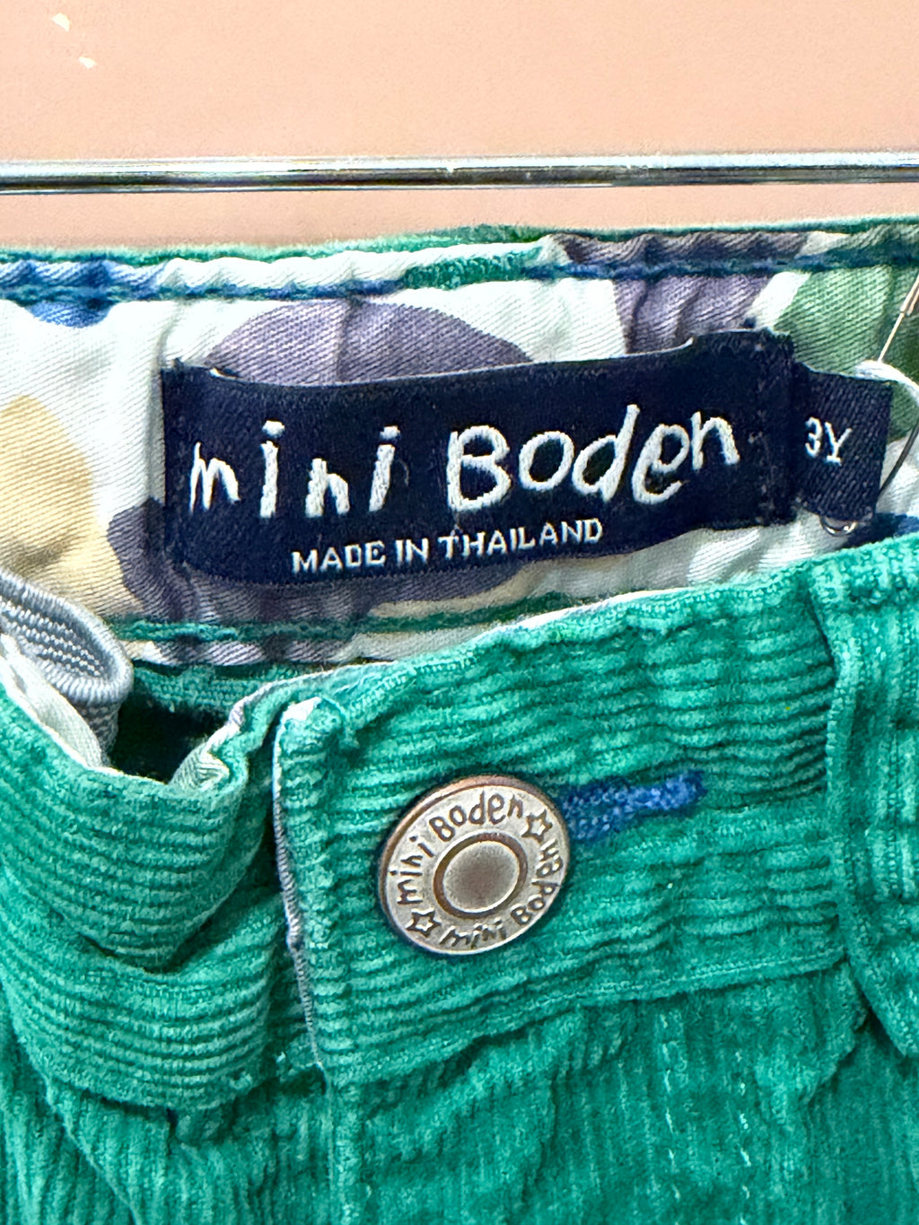 Mini Boden - Green Corduroy Pants - 3Y
