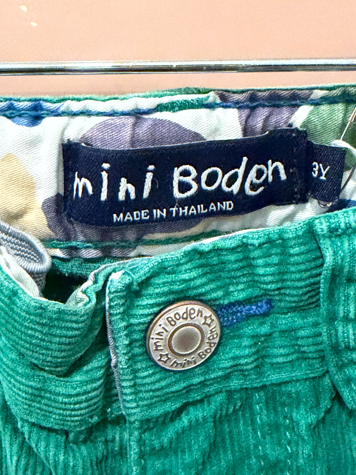 Mini Boden - Green Corduroy Pants - 3Y