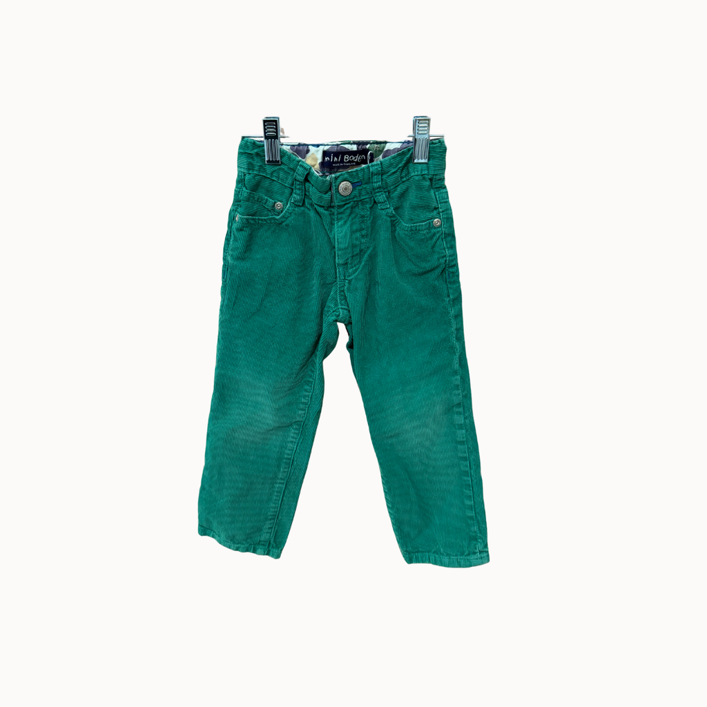 Mini Boden - Green Corduroy Pants - 3Y