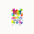 A box of Oily Chunks Paint Sticks set #12, featuring 12 colorful paint sticks visible through a clear window on the front of the packaging, set against a plain off-white background.