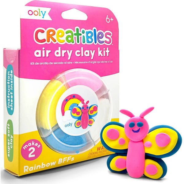 Ooly Creatibles air dry clay kit packaging with a butterfly mold on a white background