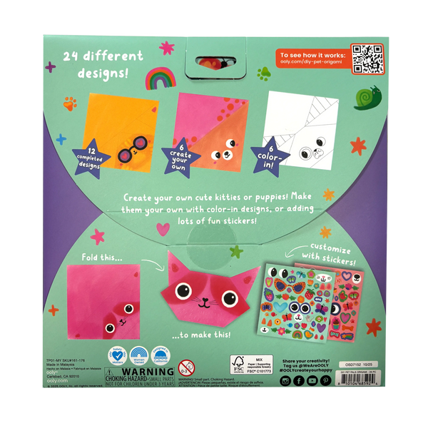 Product packaging with colorful design and text on a white background