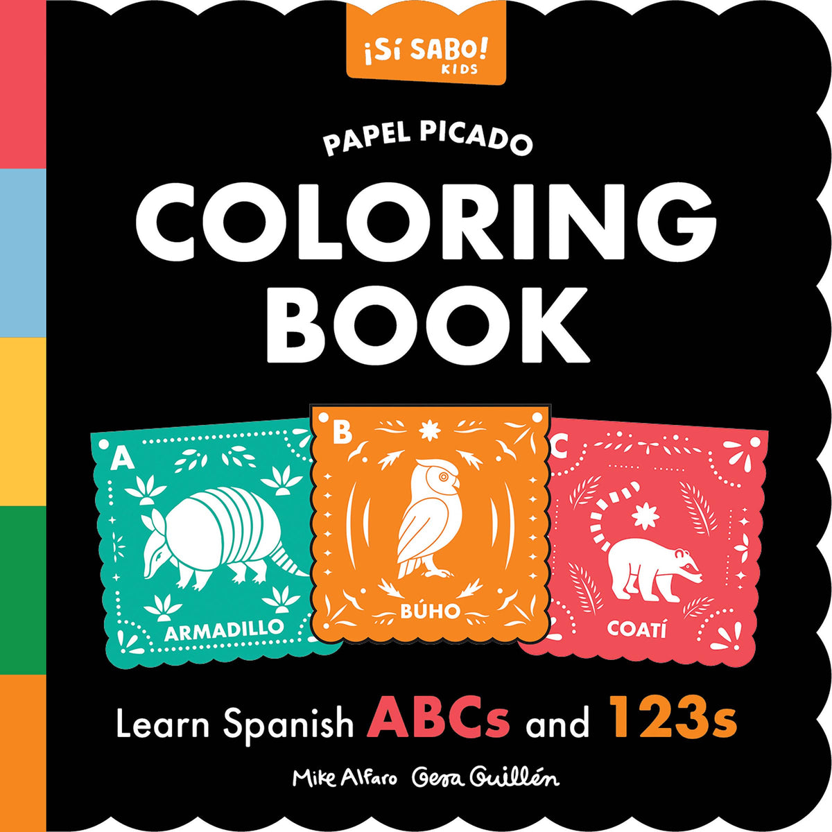 Coloring book cover with colorful pages and text, featuring the brand 'Isi Sabol Kids'.