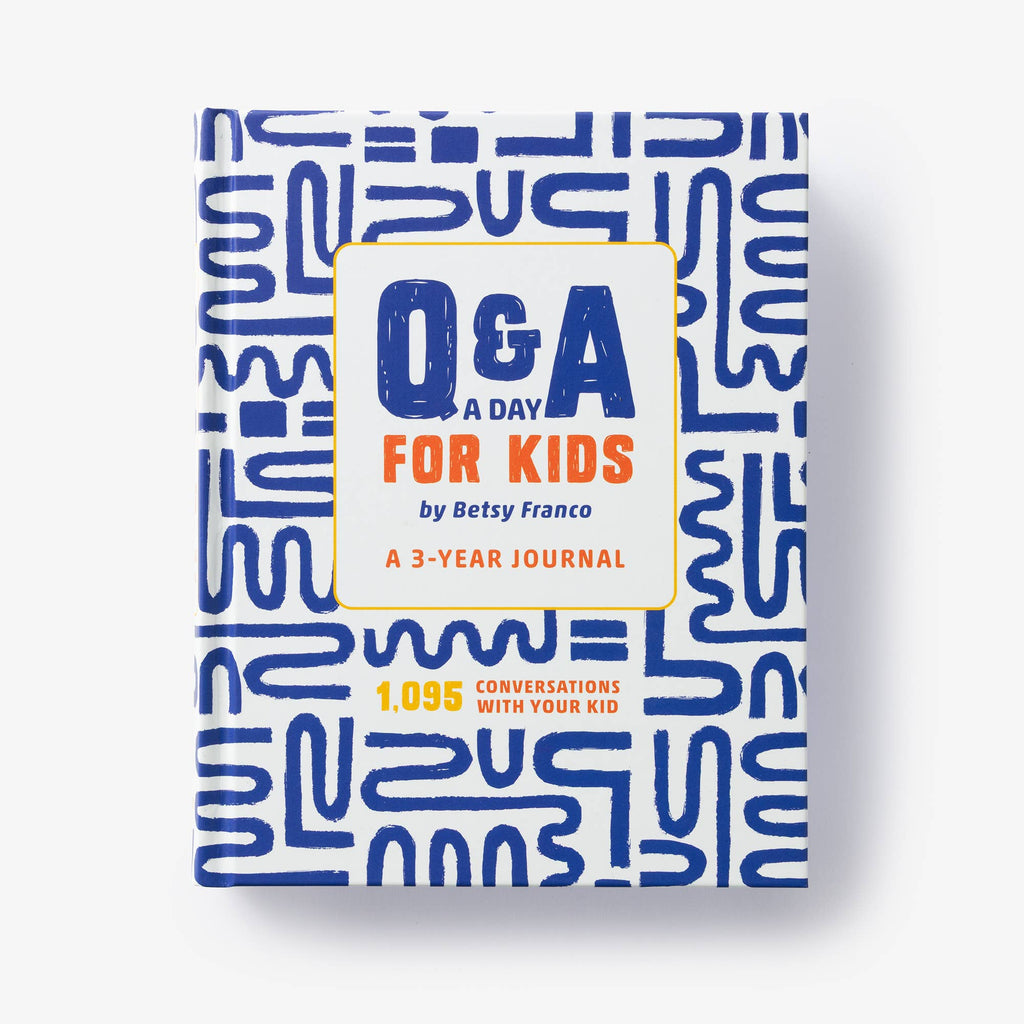 Journal for kids with blue and white patterned cover