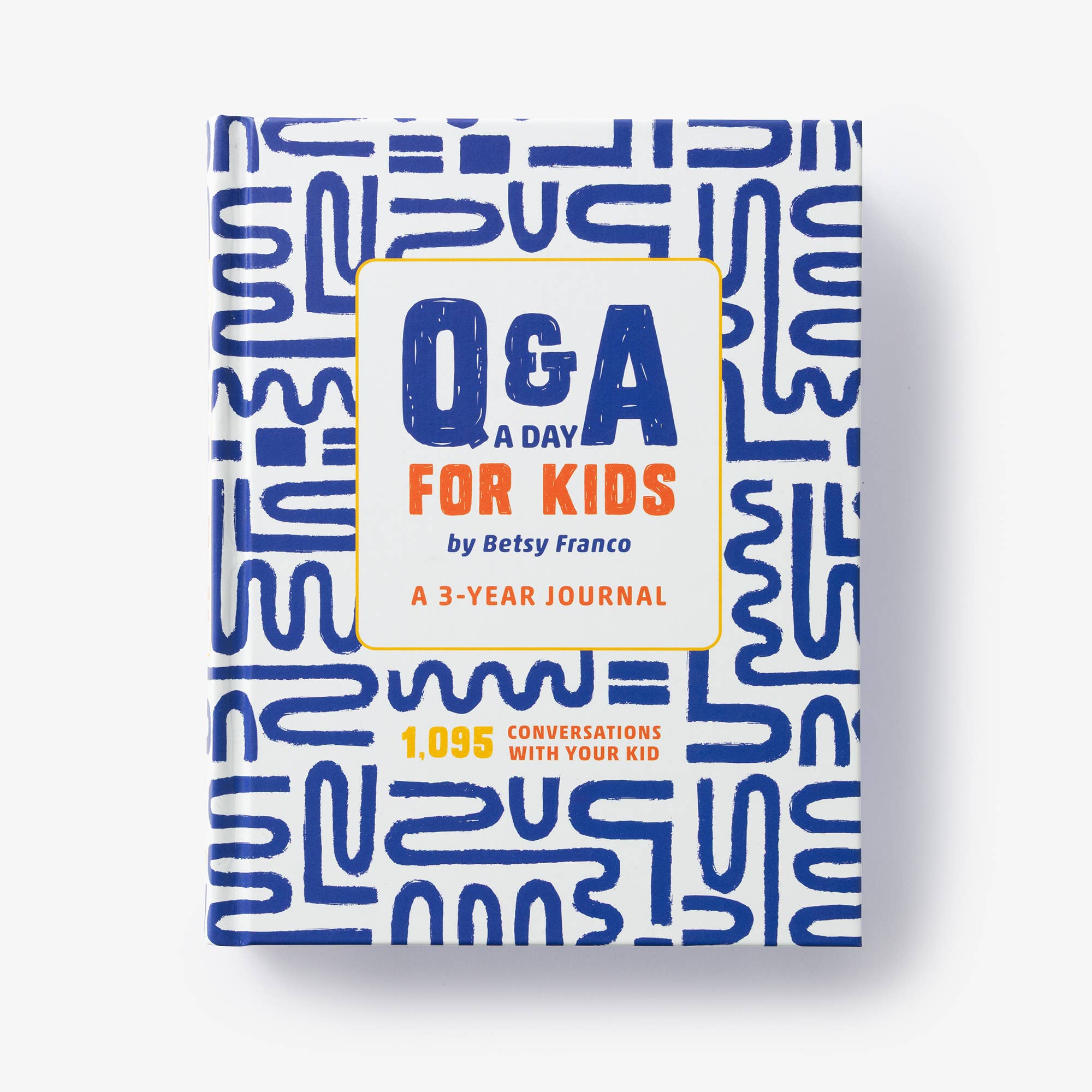 Journal for kids with blue and white patterned cover