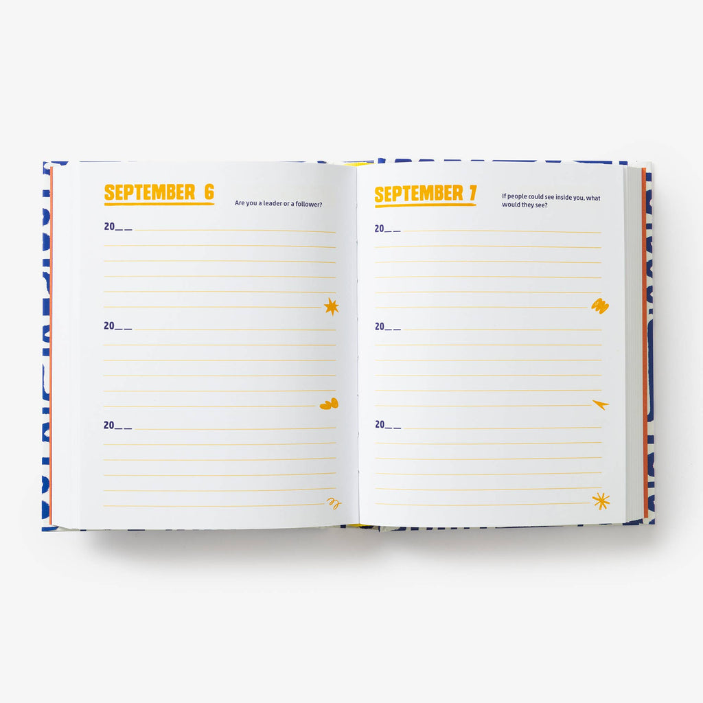 Open notebook showing a two-page spread with September 6 and September 7 dates.