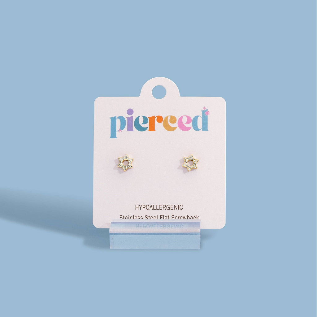 Pierced Co - Star of David Earrings