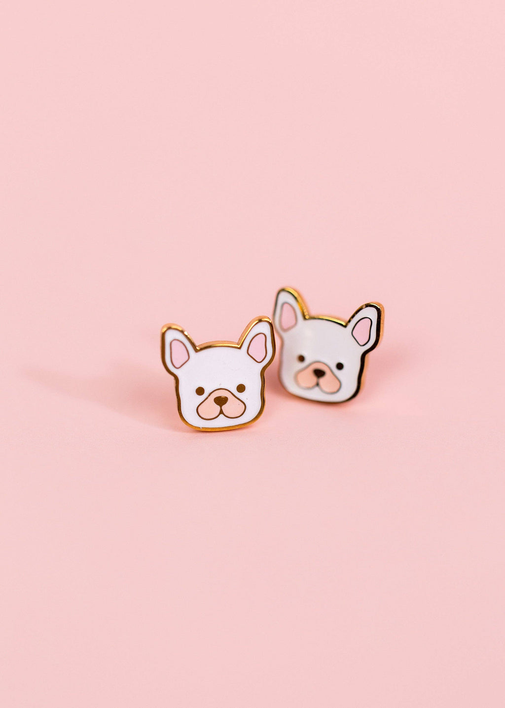Pierced Co - White Dog Earrings