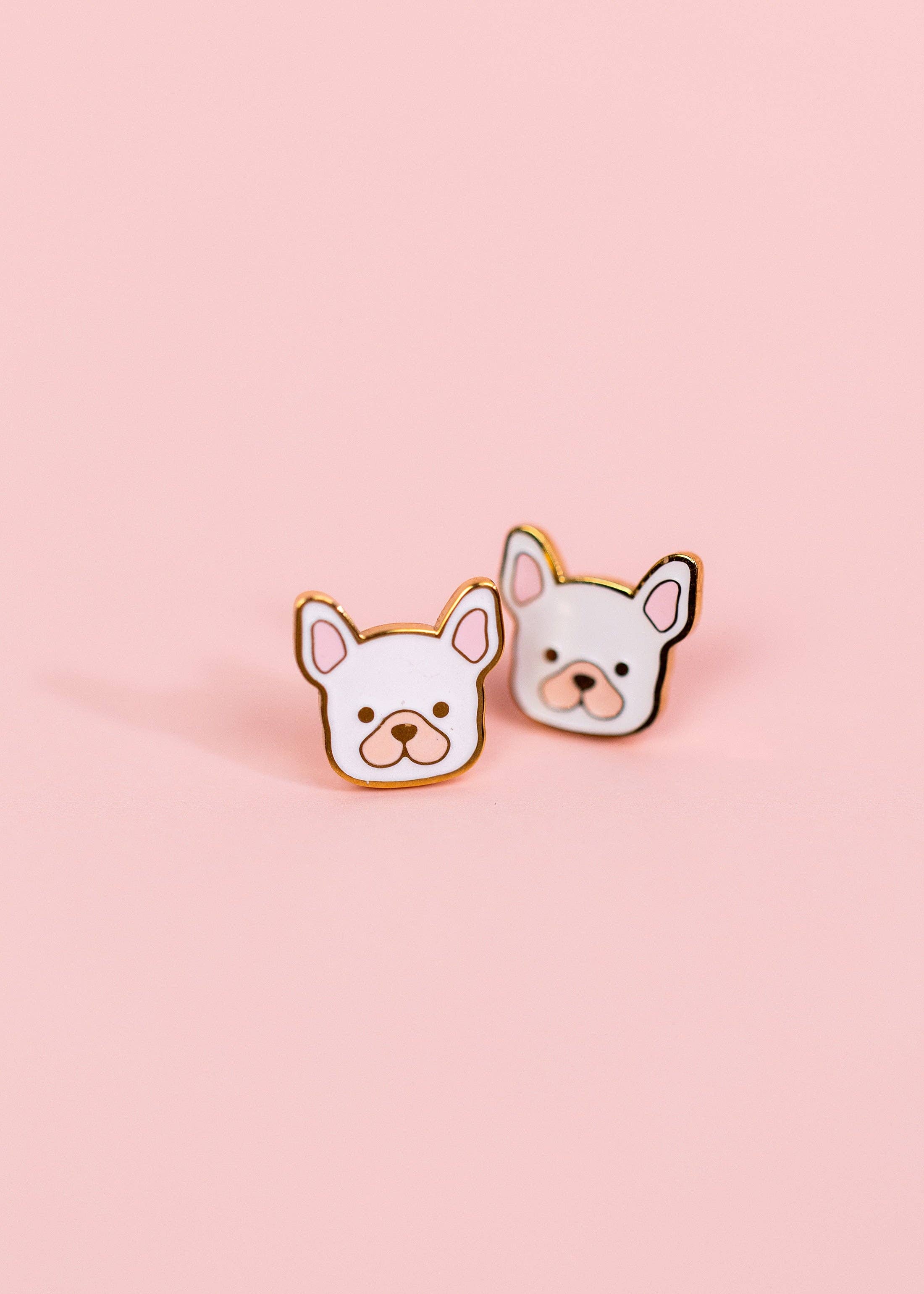 Pierced Co - White Dog Earrings