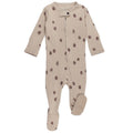 L'oved Baby - Organic Cozy 2-Way Zipper Footie - Oatmeal Pinecone Pajamas