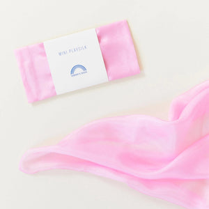 Sarah's Silks - Mini Earth Playsilks - Open- Ended 100% Natural Silk Toys - Pink