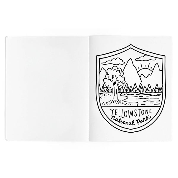 Yellowstone National Park logo on a white background