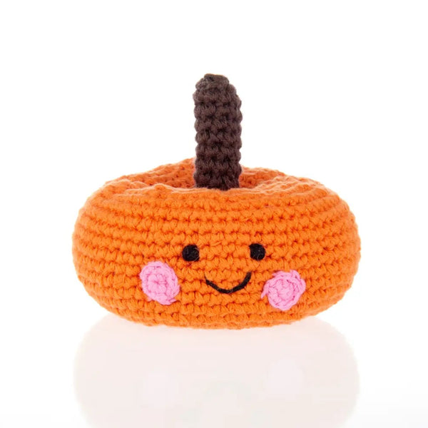 Pebble-Handmade Orange Pumpkin Rattle