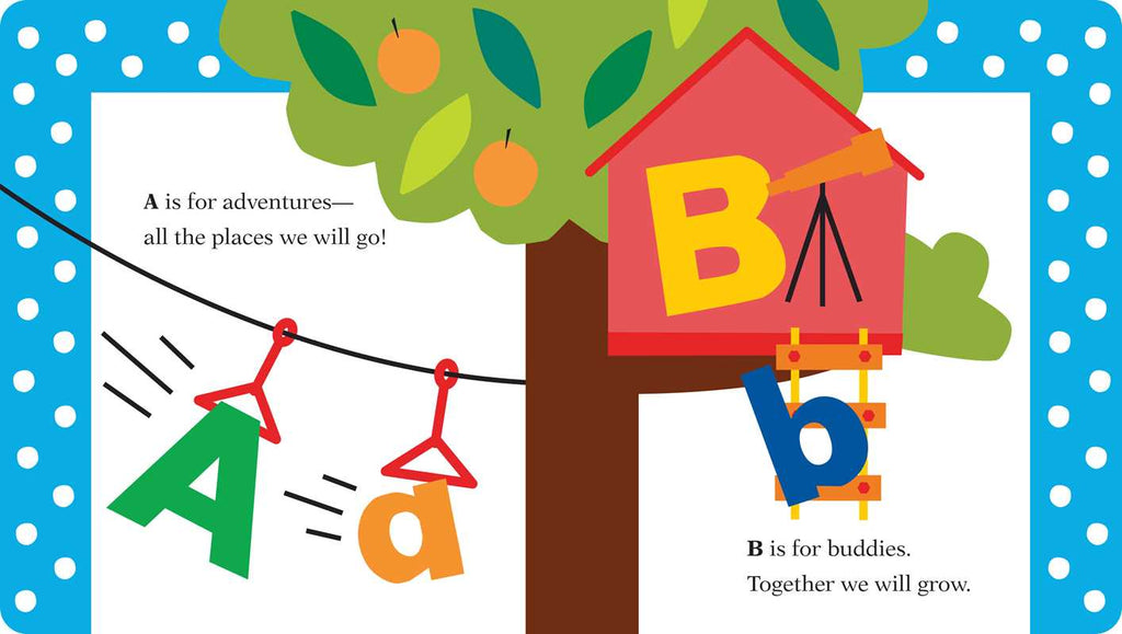 Illustration of a mailbox with letters hanging from a clothesline, surrounded by trees and text.
