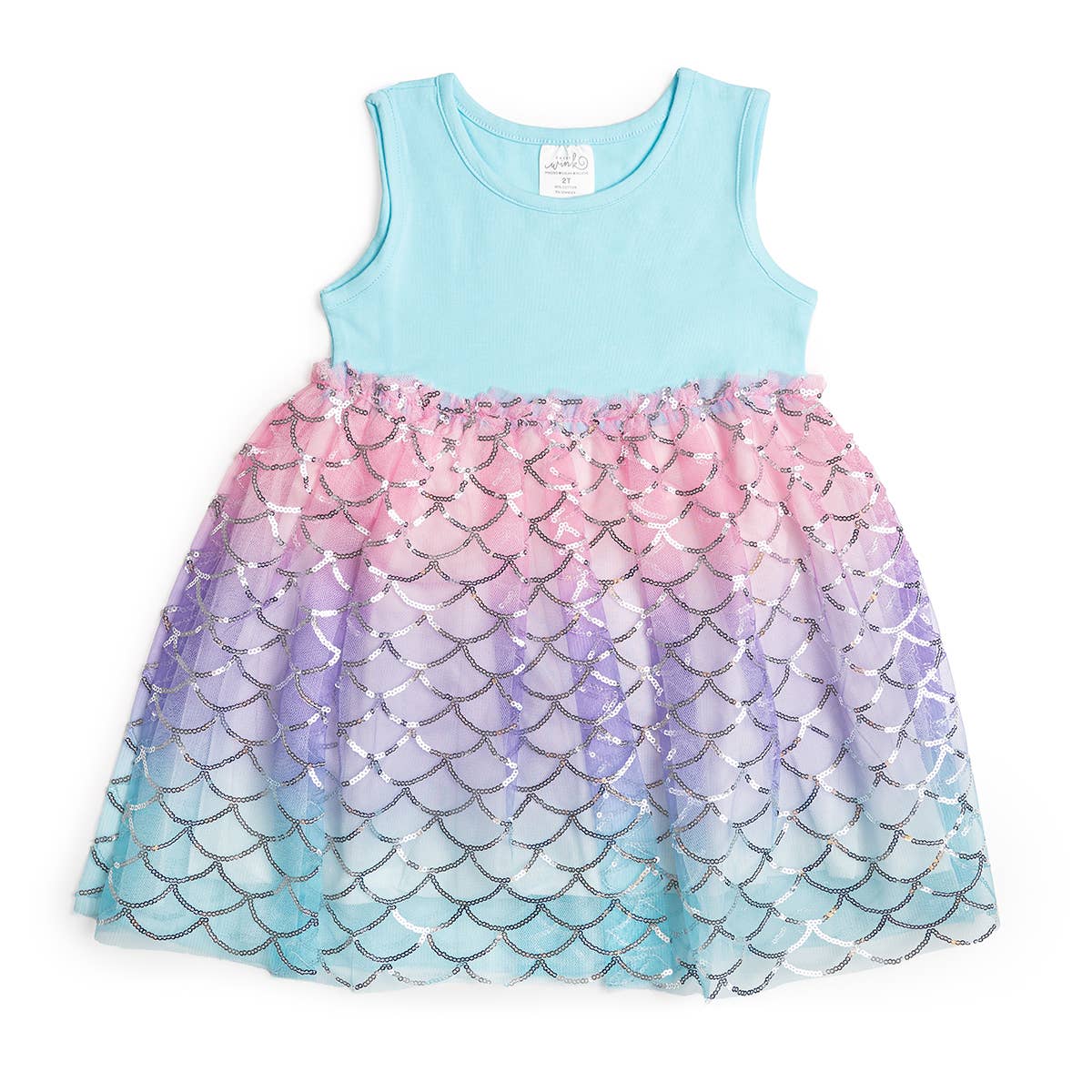 Sweet Wink - Sparkling Mermaid Tank Tutu Dress - Kids Clothing - Summer