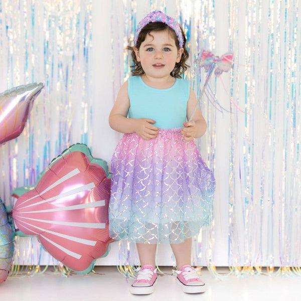 Sweet Wink - Sparkling Mermaid Tank Tutu Dress - Kids Clothing - Summer
