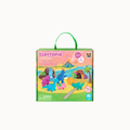 Claytopia Clay Studio Kit in its original packaging, featuring a colorful box with dinosaur illustrations and a green carrying handle, set against a plain white background.