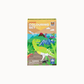 A boxed children's dinosaur colouring set shown upright on a plain light gray background. The front of the box features colorful dinosaur illustrations, including a green T-Rex and blue/purple Stegosaurus, with the text 'DINOSAURS COLOURING SET' and a small 'Sun Art' logo.