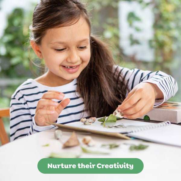 Young girl engaging in a craft activity with a focus on creativity.
