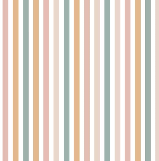 Pattern of vertical stripes in pastel colors on a white background