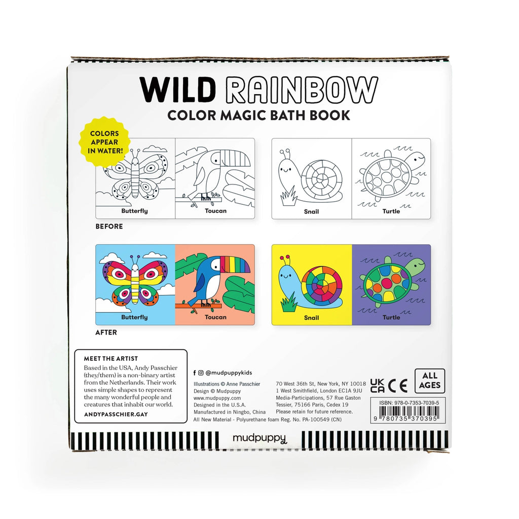 Mudpuppy - Wild Rainbow Color Magic Bath Book