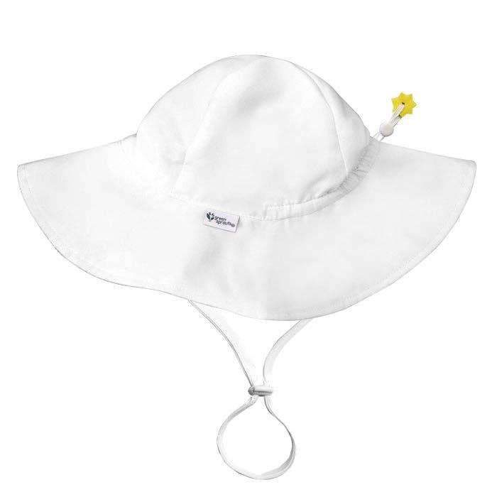 UPF 50+ Eco Brim Hat - White 2T-4T