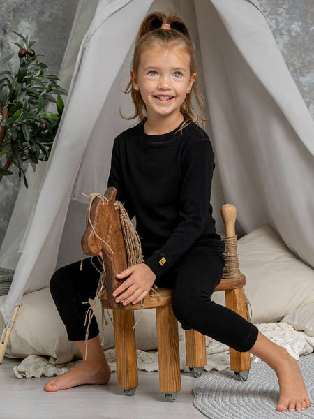 Menique - Merino Wool 250 Unisex Leggings - Black