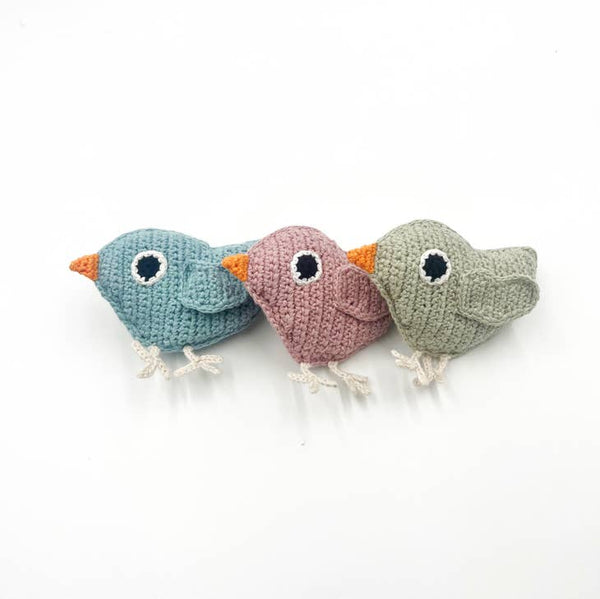 Little Bird Rattle  Duck Egg Blue