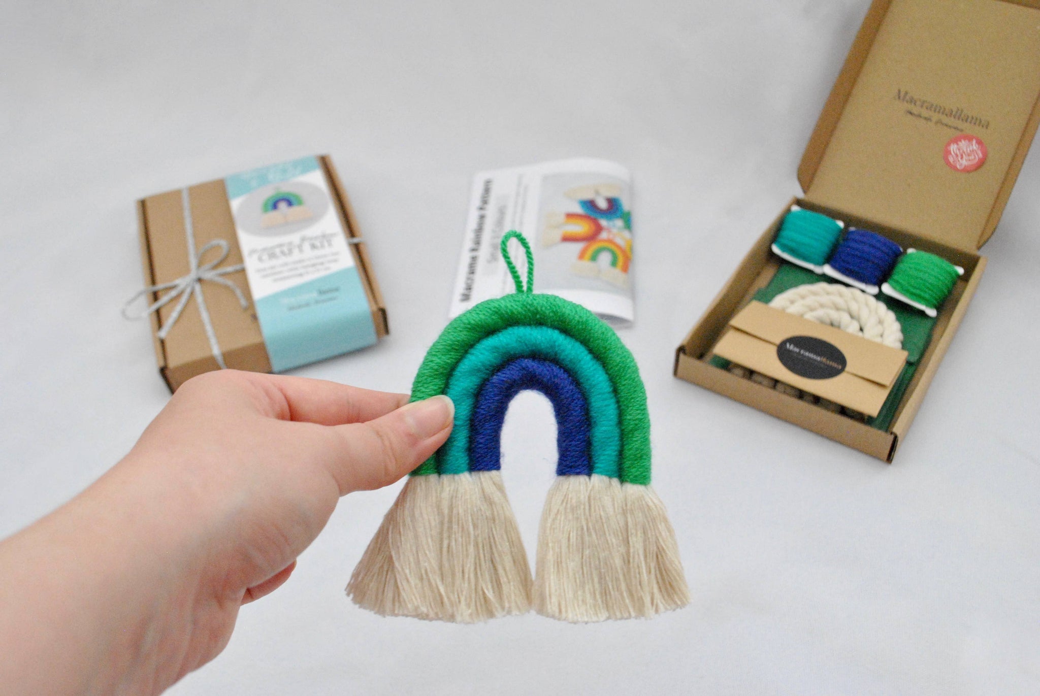 DIY Bright and Bold Small Macrame Rainbow Craft Kit