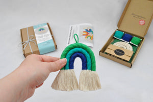 DIY Bright and Bold Small Macrame Rainbow Craft Kit