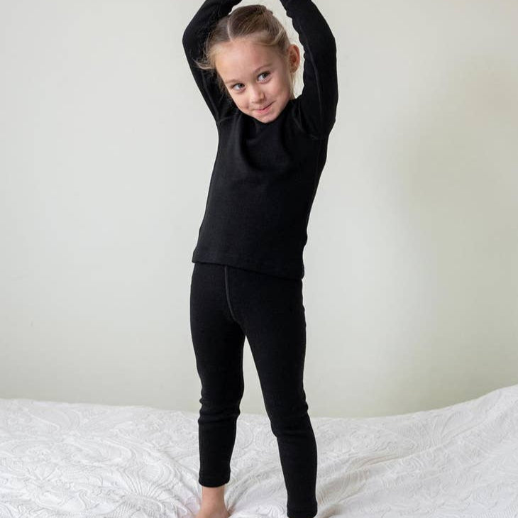Menique - Merino Wool 250 Unisex Leggings - Black