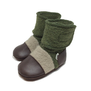 Coastal Forest Felted Wool Booties