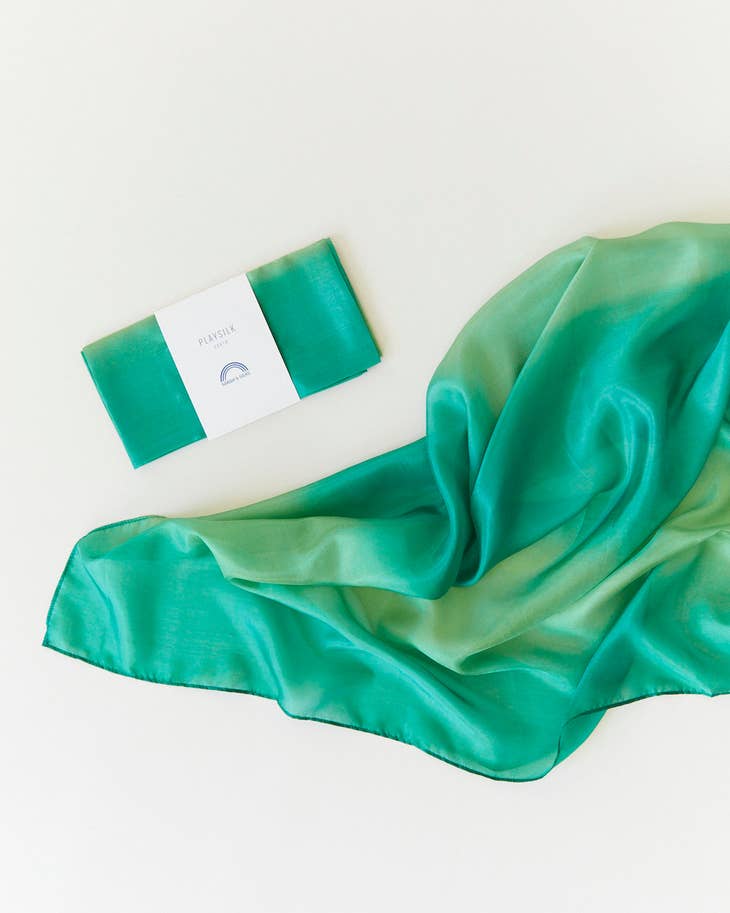 Earth Playsilks - Open-Ended 100% Silk, Natural Waldorf Toys -Forest