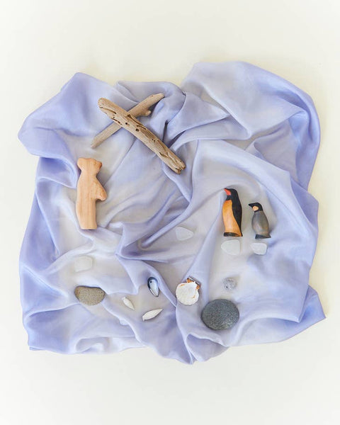 Earth Playsilks - Open-Ended 100% Silk, Natural Waldorf Toys - Stone