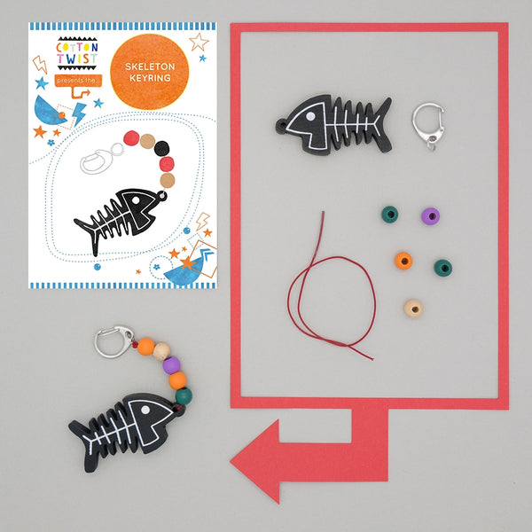 Cotton Twist - Make Your Own Halloween Skeleton Keyring