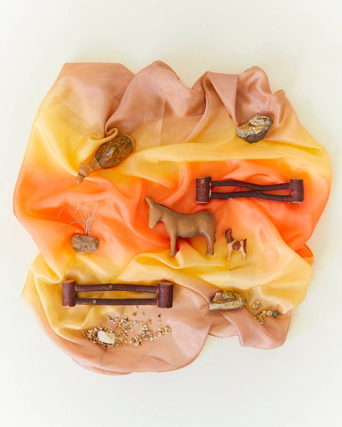 Earth Playsilks - Open-Ended 100% Silk, Natural Waldorf Toys- Desert
