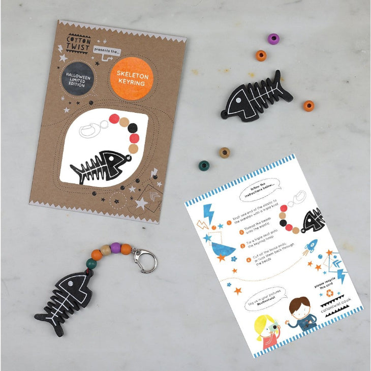 Cotton Twist - Make Your Own Halloween Skeleton Keyring