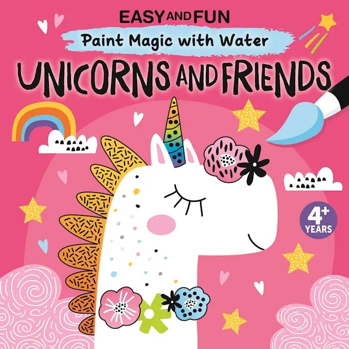 Happy Fox BOOKS - Painting Book - Paint Magic with Water: Unicorns and Friends