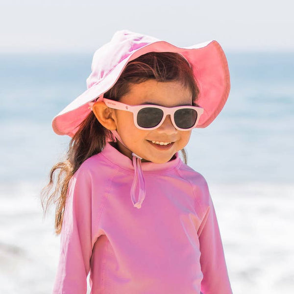 UPF 50+ Eco Brim Hat - White 2T-4T
